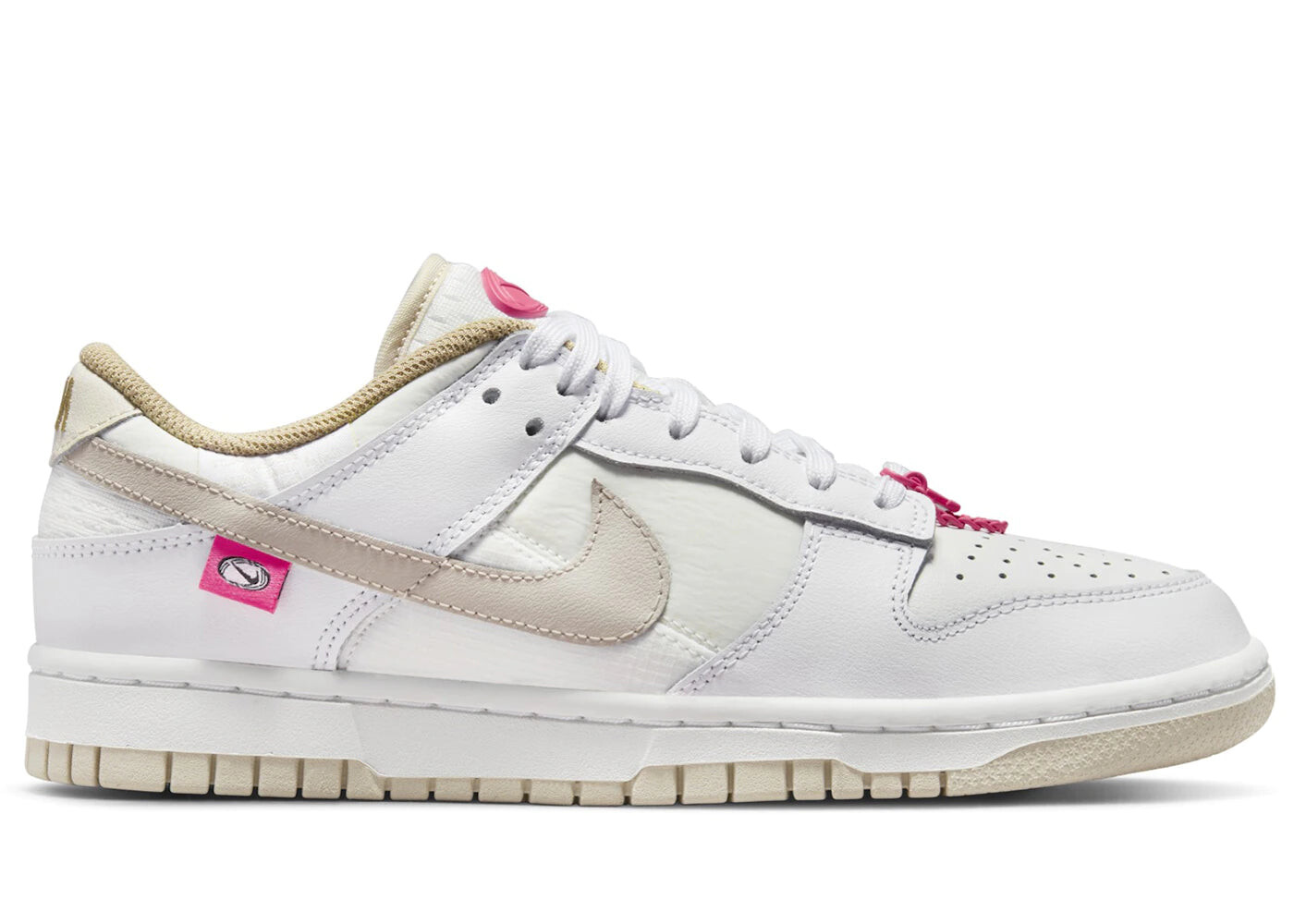 

Кроссовки женские Nike Dunk Low, белый / коричневый / серый