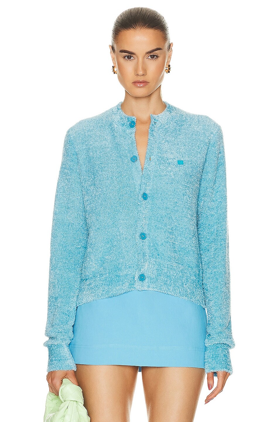 

Кардиган Acne Studios Knit, цвет Teal Blue