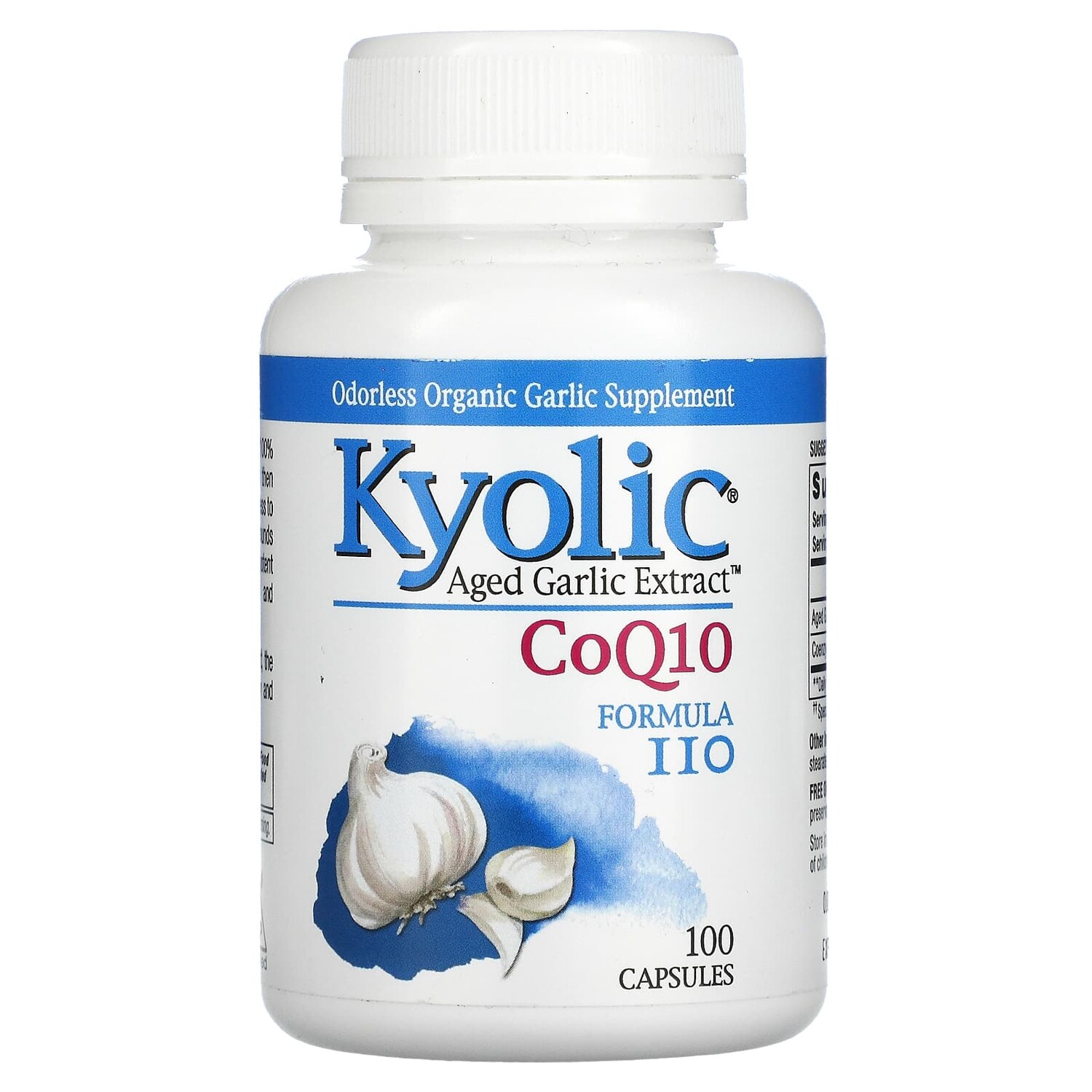 

Aged Garlic Extract, CoQ10, формула 110, 100 капсул, Kyolic