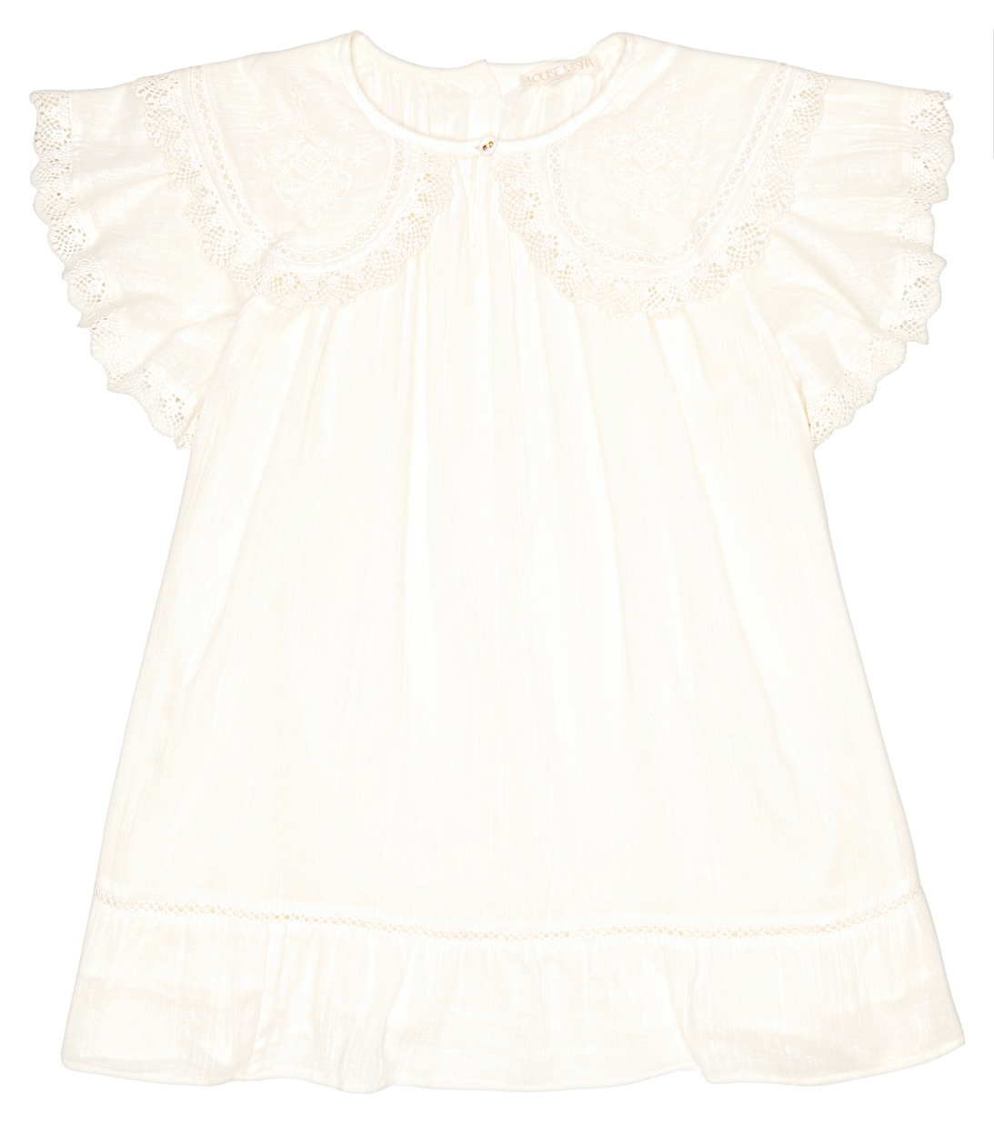 Хлопковое мини-платье с вышивкой Louise Misha, белый
