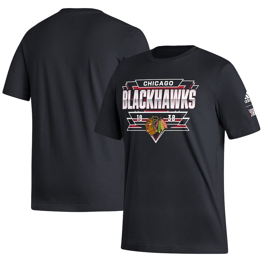 

Футболка с коротким рукавом adidas Chicago Blackhawks, черный