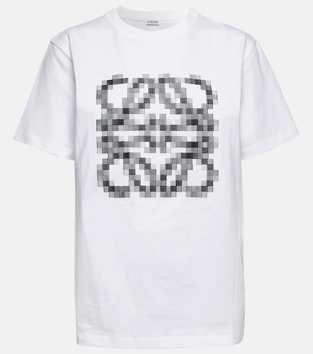

Хлопковая футболка с анаграммой Pixelated LOEWE, белый