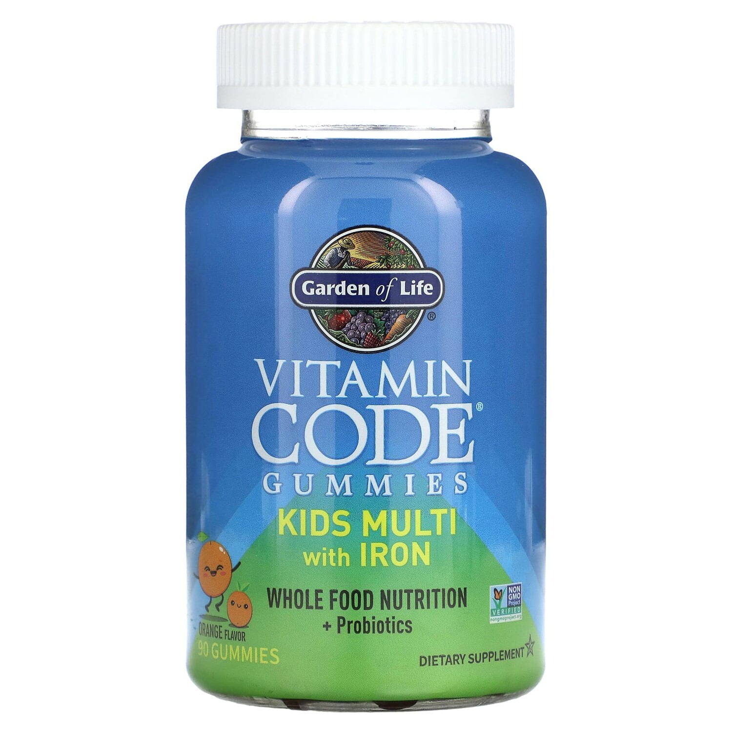 

Vitamin Code, жевательные таблетки для детей, мультивитамины с железом, апельсин, 90 жевательных таблеток, Garden of Life