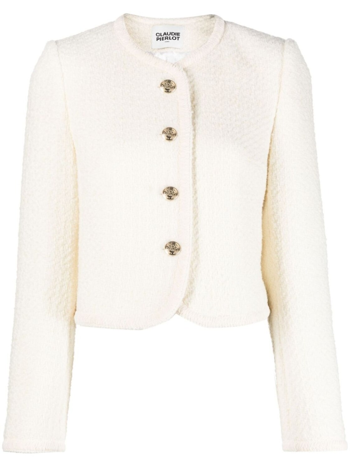 

Claudie Pierlot укороченный твидовый жакет, нейтральный цвет