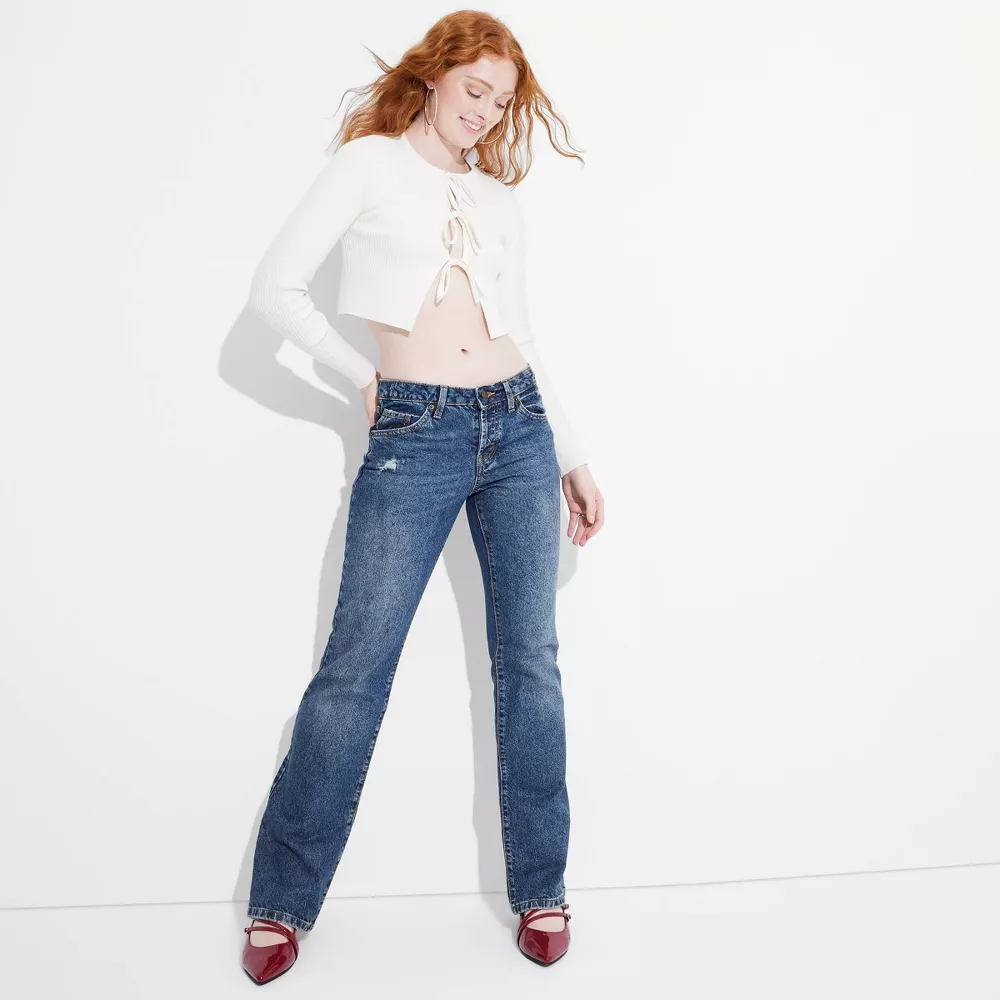 

Женские брюки-клеш с низкой посадкой - Wild Fable, цвет Medium Wash
