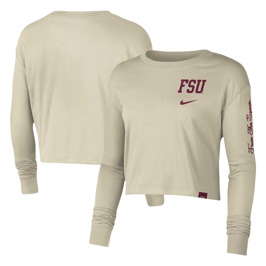 

Футболка с длинным рукавом Nike Florida State Seminoles, кремовый
