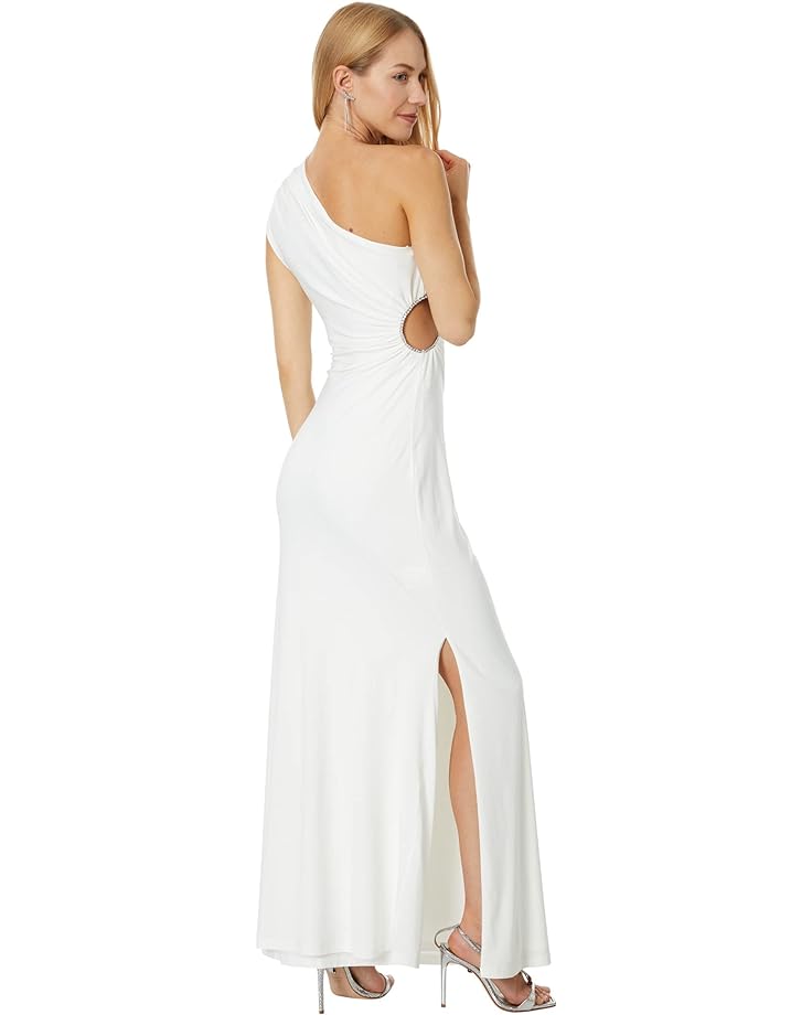 Платье BCBGMAXAZRIA One Shoulder Gown, белый