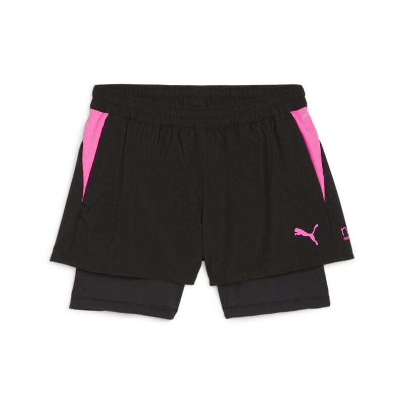 

Индивидуальные шорты Padel 2-в-1 женские PUMA Black Poison Pink