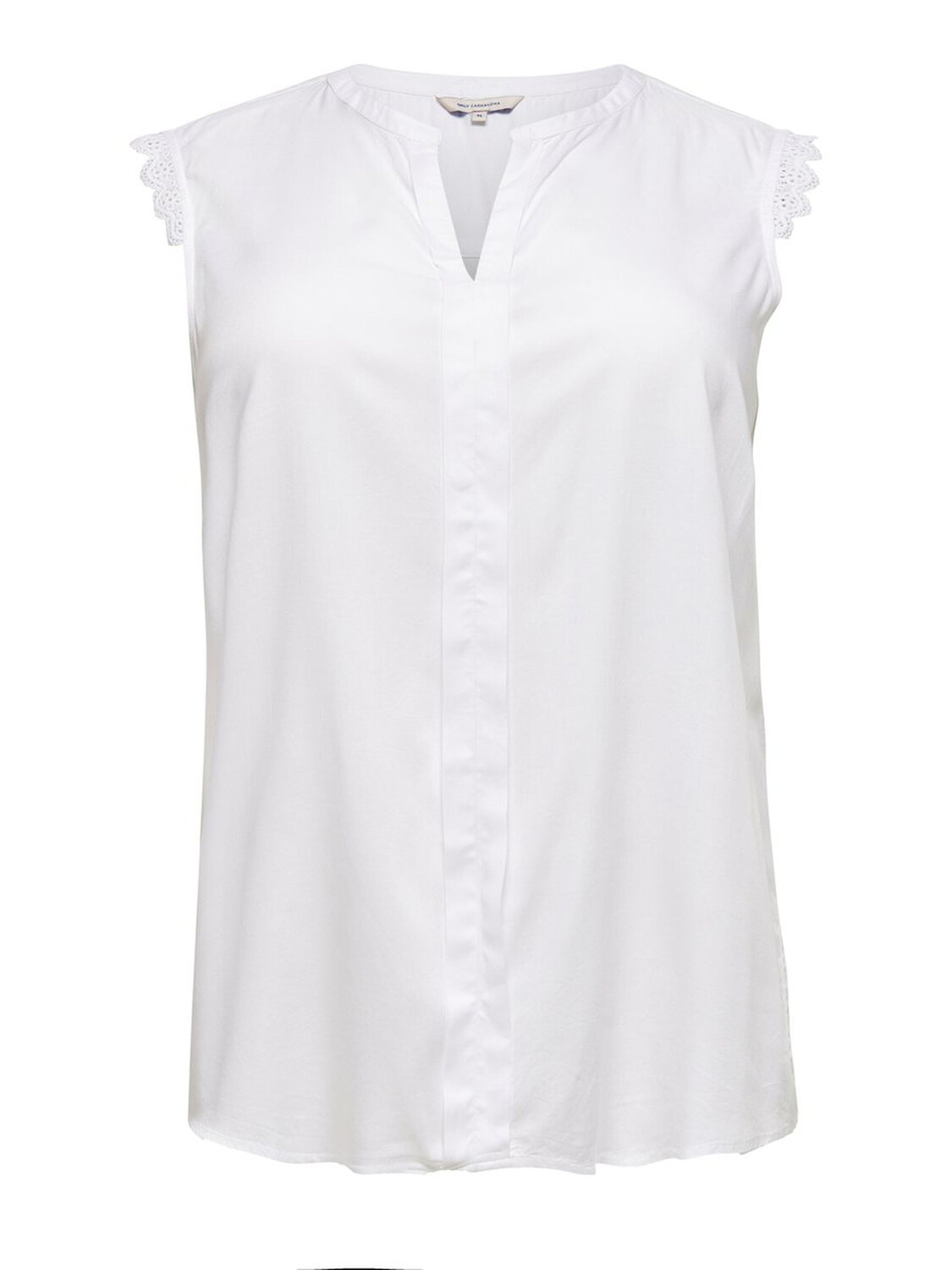 

Блуза ONLY Ärmellose Basic Große Größen Curvy Plus Size Übergröße, белый