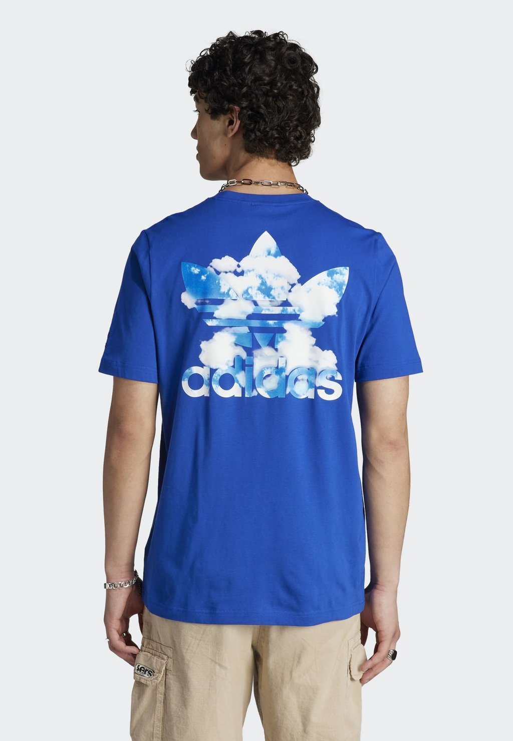 

Футболка с принтом adidas Originals, синий