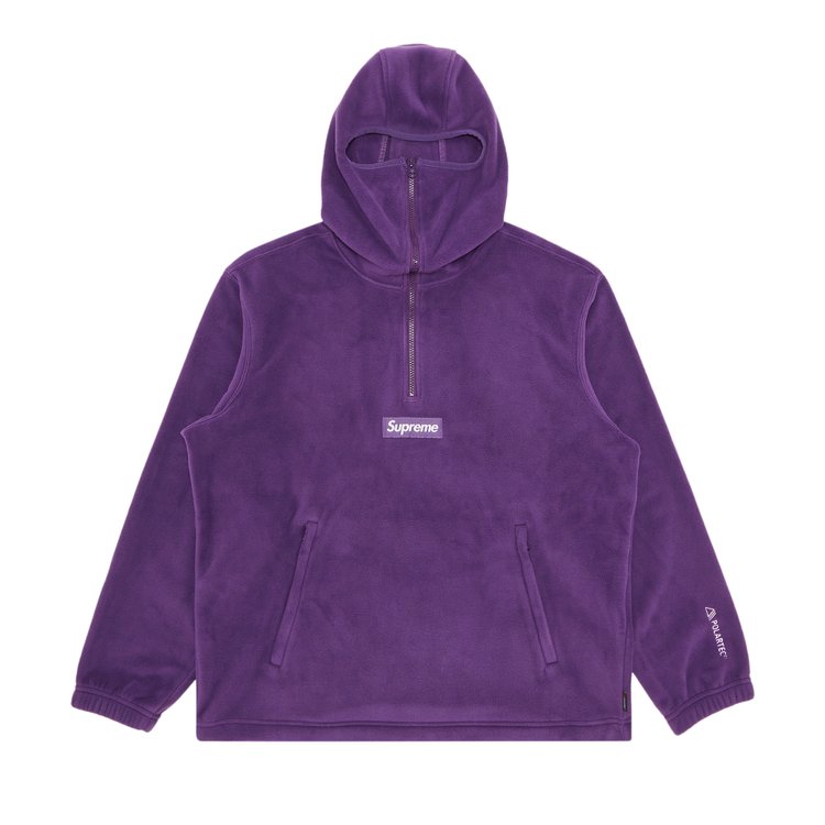 Толстовка Supreme Polartec Facemask Half Zip Hooded 'Dark Purple', фиолетовый