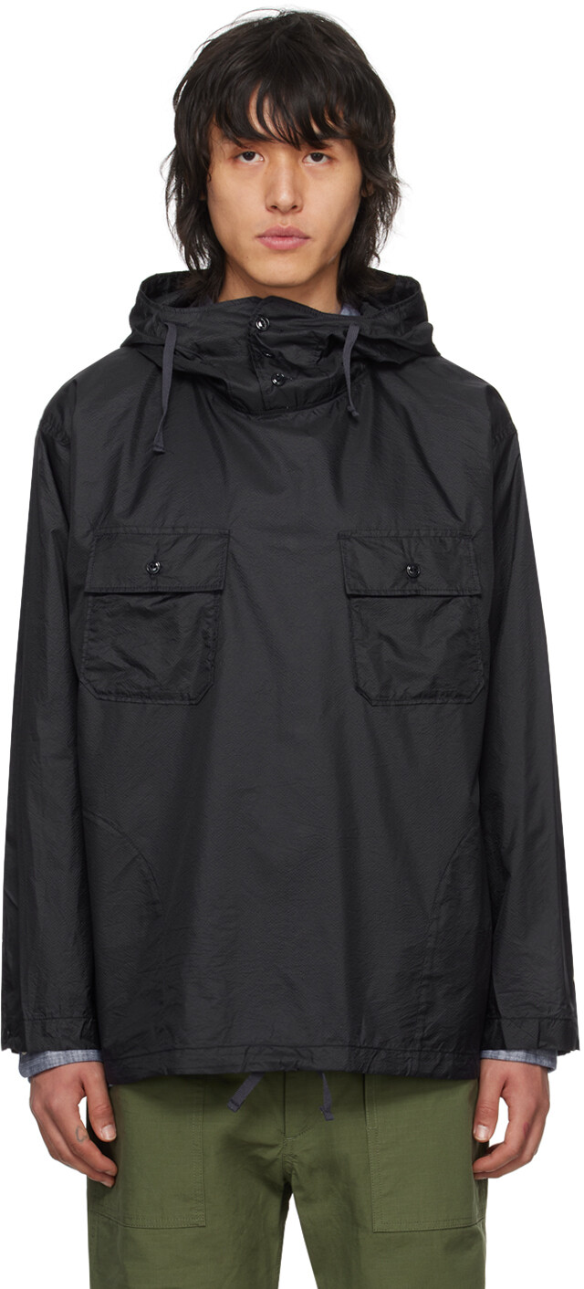 

Темно-синяя рубашка с кагулью Engineered Garments