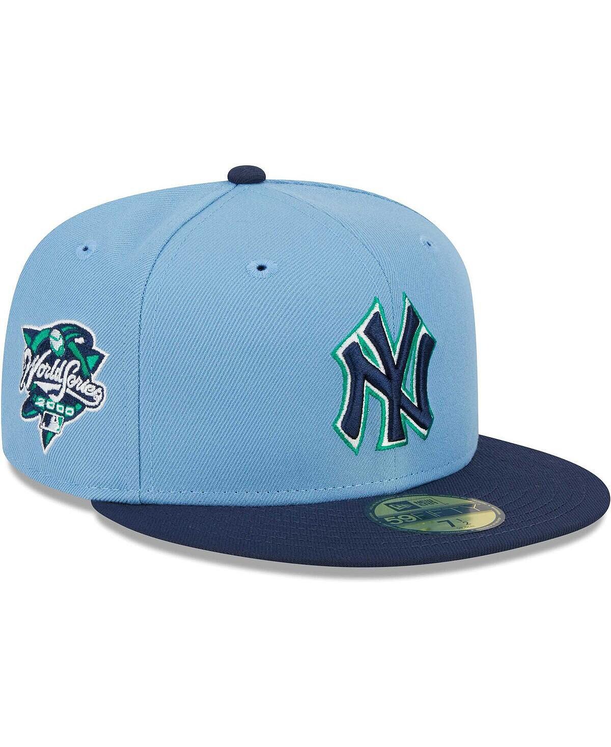 

Мужская светло-синяя, темно-синяя кепка New York Yankees Green Undervisor 59FIFTY New Era