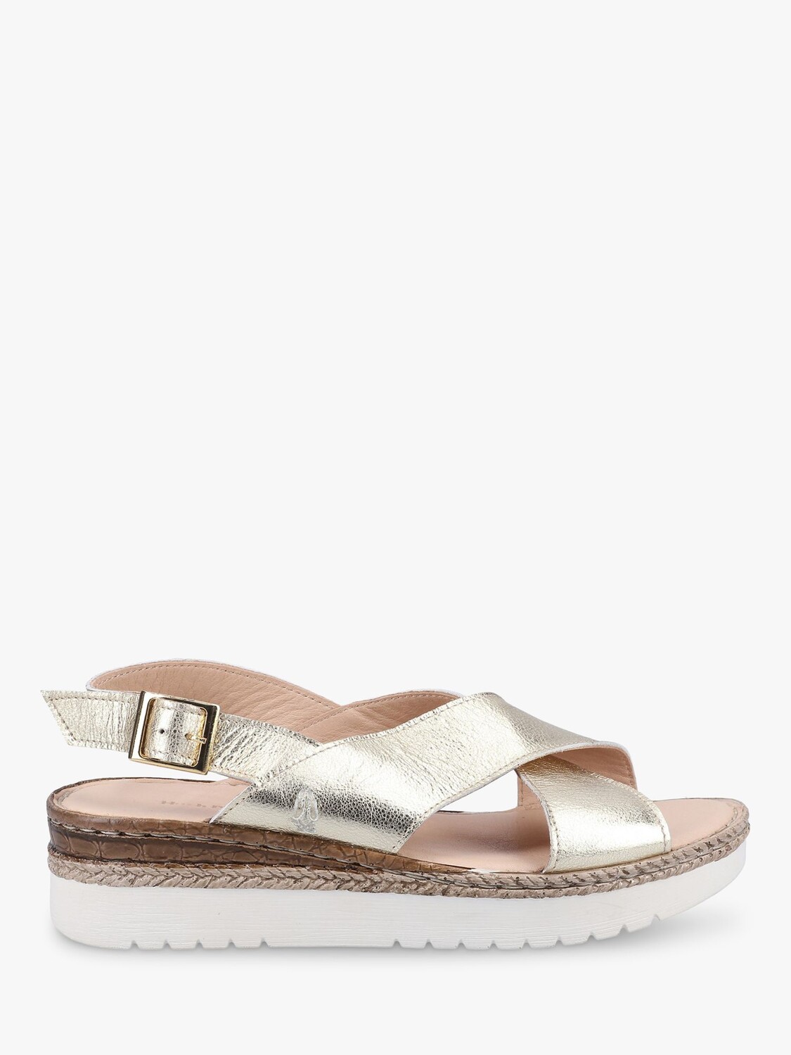 

Кожаные сандалии Hush Puppies Saphira с перекрестными ремешками, золотистый