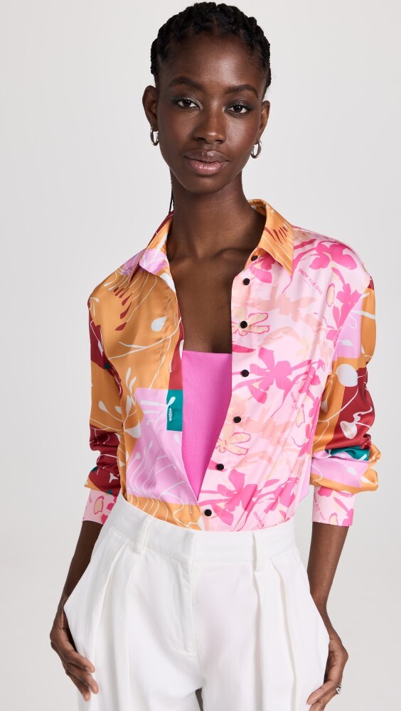 

Рубашка Snow Xue Gao Collage Button-Down, розовый