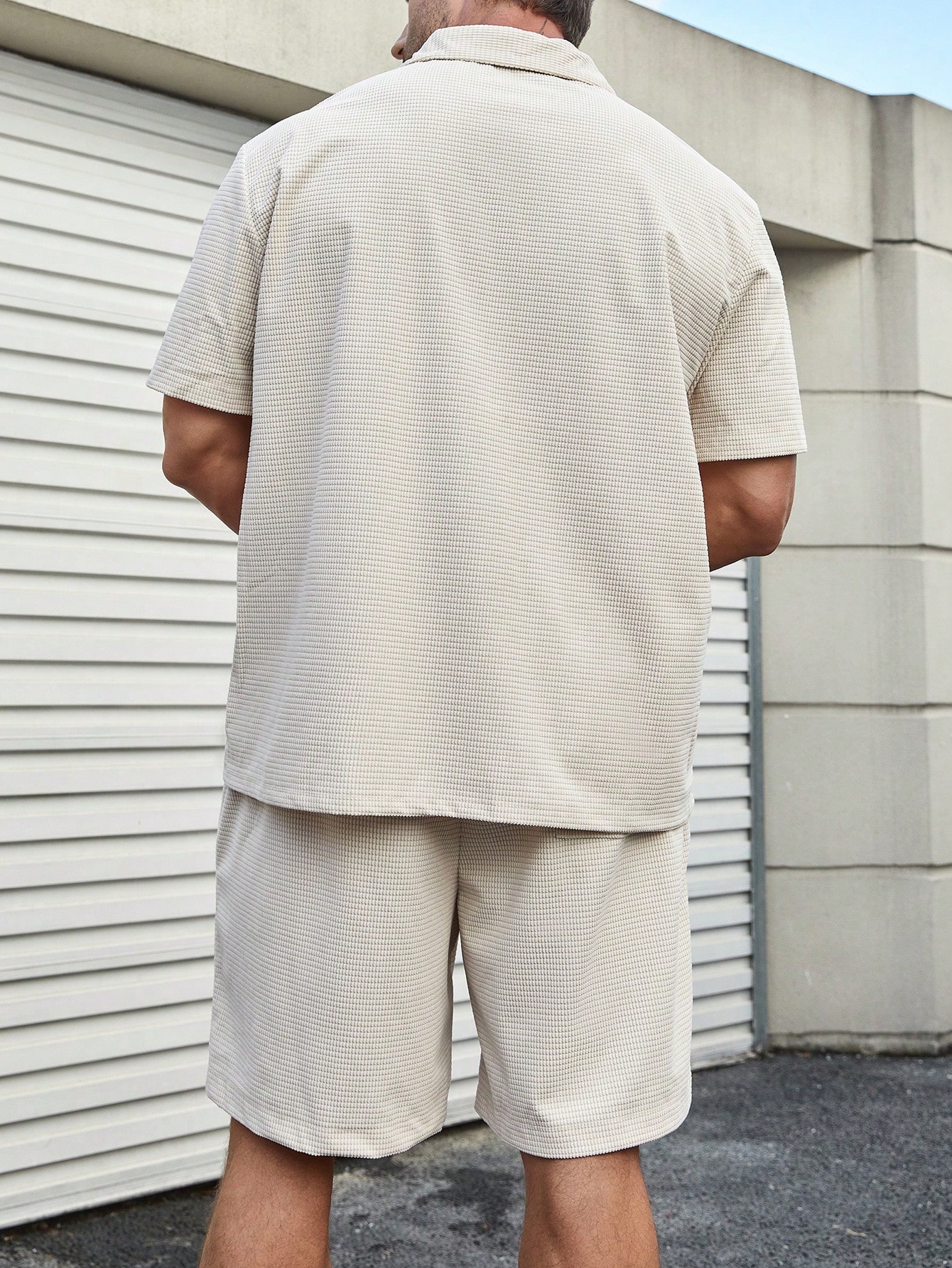 Мужская текстурированная рубашка-поло больших размеров Manfinity Homme, абрикос