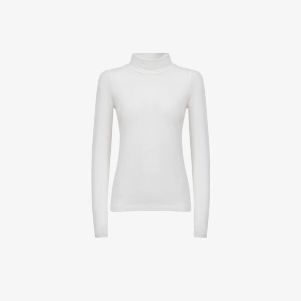 

Топ Piper с высоким воротником из эластичной ткани Reiss, белый