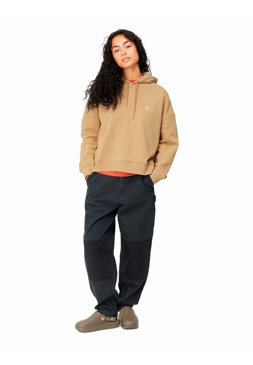 

Толстовка с капюшоном Carhartt WIP, бежевый