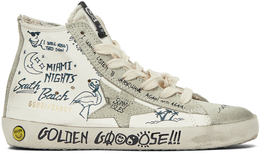

Детские белые классические кроссовки Francy Golden Goose