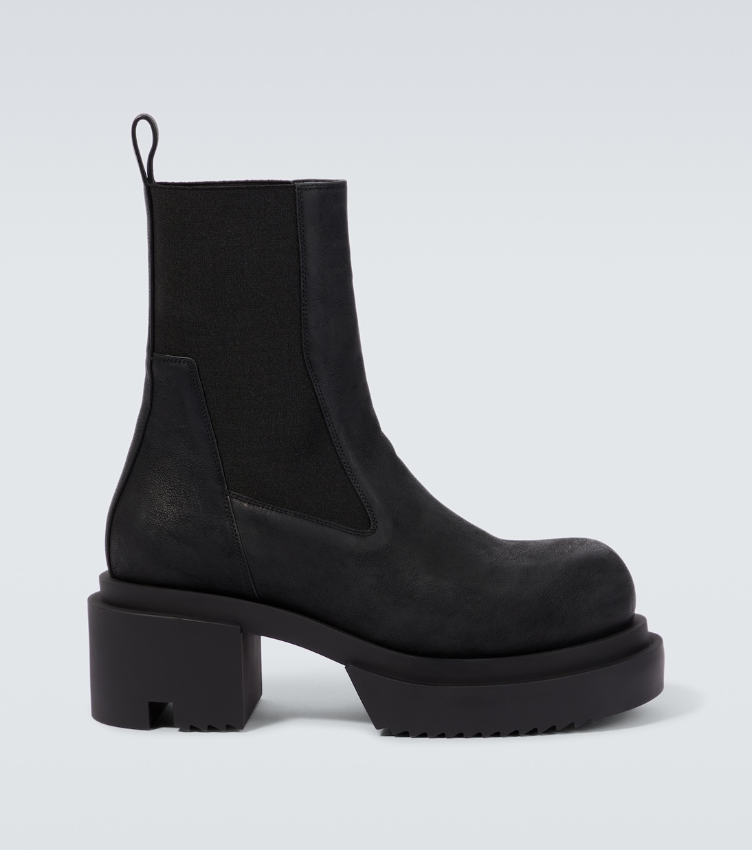 Кожаные ботильоны beatle Rick Owens, черный ботинки rick owens turbo cyclops beatle черный