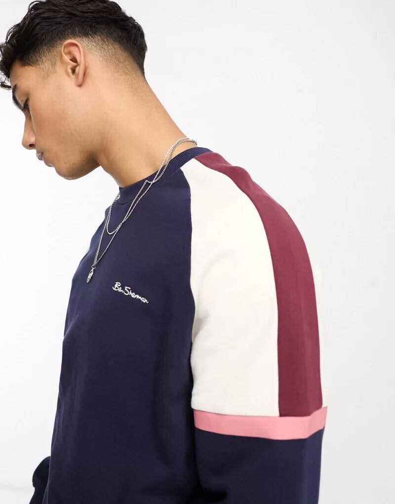 

Темно-синий джемпер с круглым вырезом Ben Sherman