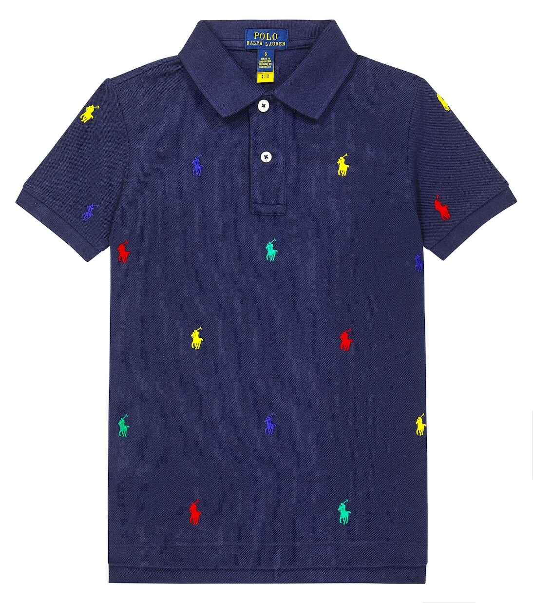 

Хлопковая рубашка-поло Polo Ralph Lauren Kids, синий