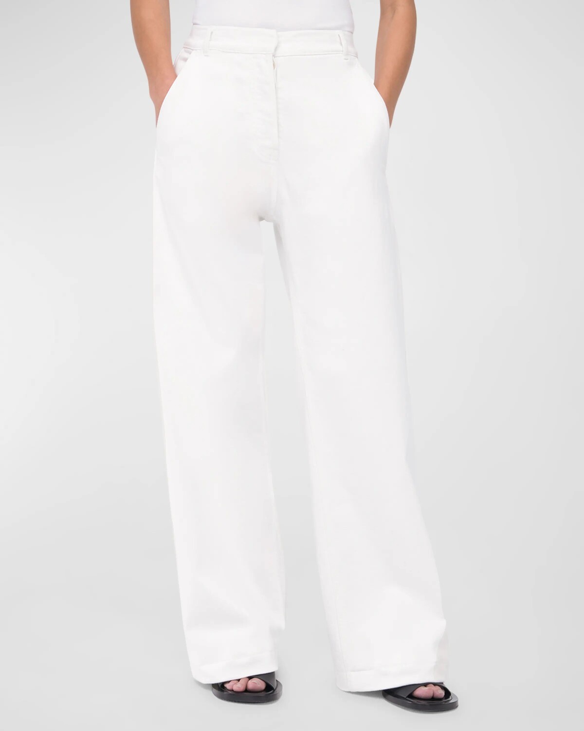 

Джинсовые широкие брюки Carpenter Another Tomorrow, цвет Off White