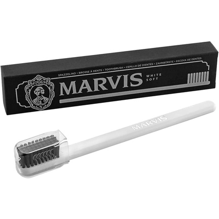 Белая зубная щетка, Marvis черная зубная щетка marvis medium 1 шт