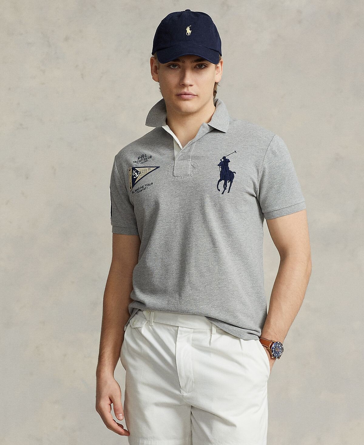 

Мужская рубашка поло Slim Fit Big Pony на заказ Polo Ralph Lauren