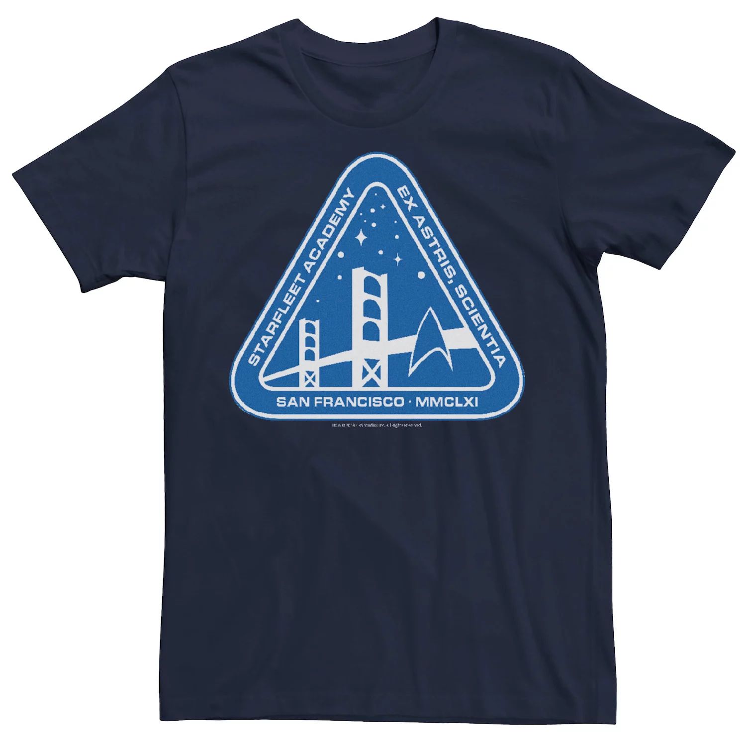 Мужская треугольная футболка Star Trek Starfleet Academy Licensed Character