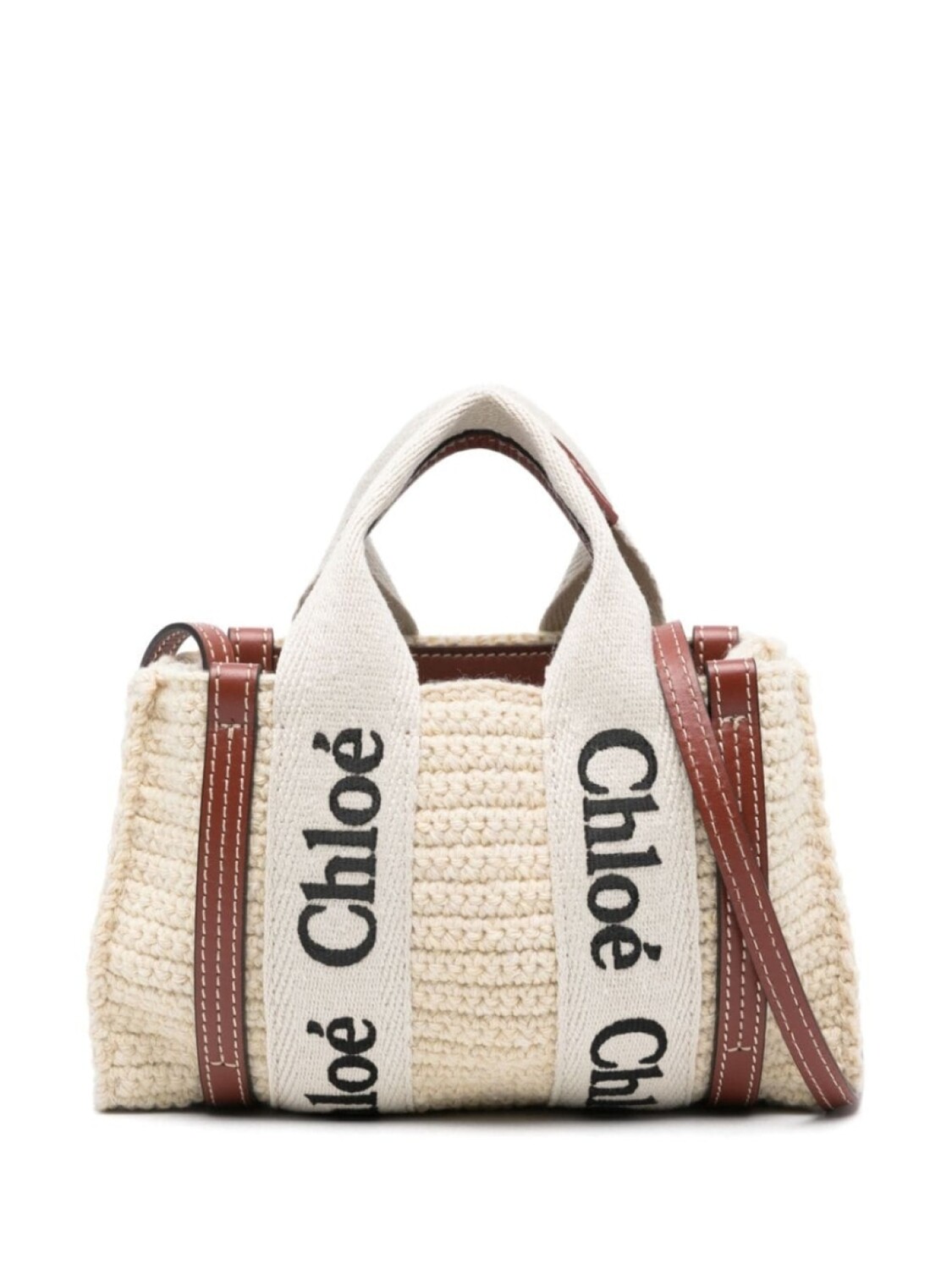 

Сумка-тоут Chloé mini Woody, серый