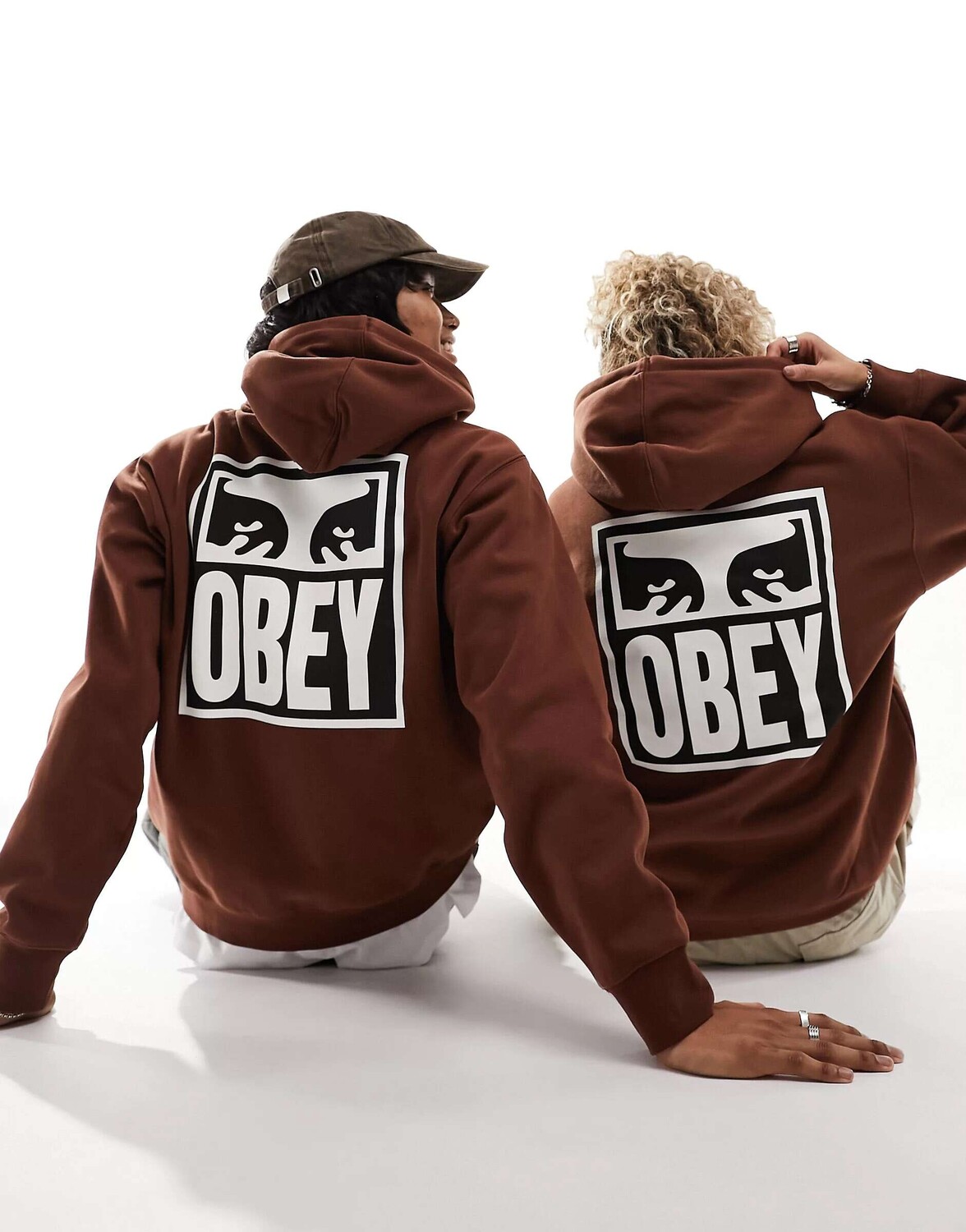 

Коричневое худи унисекс Obey icon Eyes 2, Коричневый