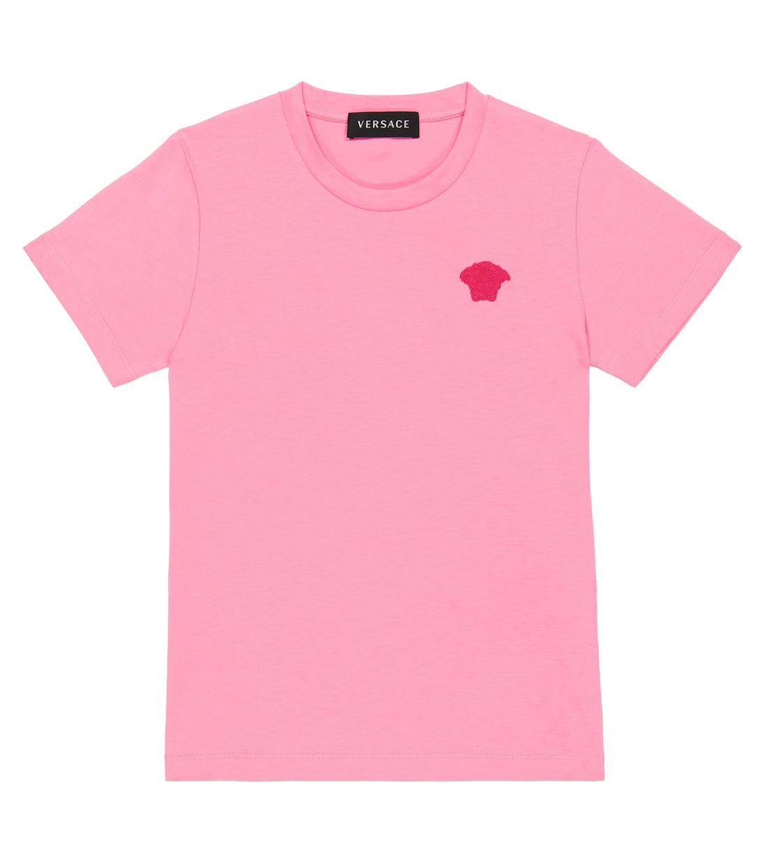 Футболка из хлопкового джерси с вышивкой Versace, розовый футболка tangie из хлопкового джерси стрейч с овальной вышивкой d diesel цвет a100