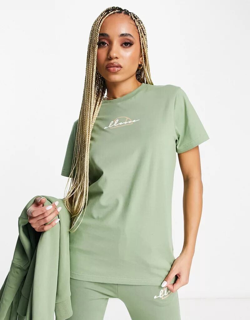 

Зеленая футболка оверсайз ellesse Orenzo