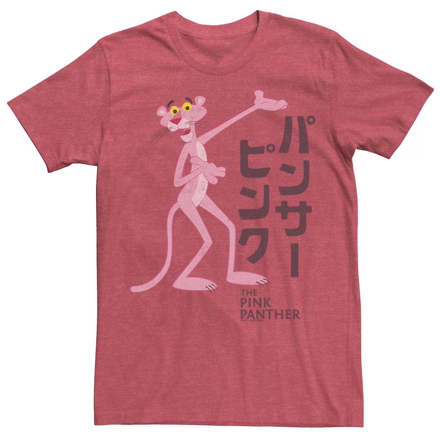 Мужская футболка с графическим логотипом Pink Panther Kanji Portrait Licensed Character пульт оригинальный haier htr a18e