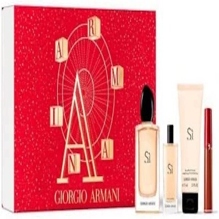 

Emporio Armani Giorgio Armani Si Gift Set Eau De Parfum 100ml And 15ml With Body Lotion 75ml And Lip Maestro 6.5ml #209