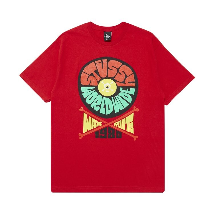 

Футболка Stussy World Wide Wax Roots 'Red', красный