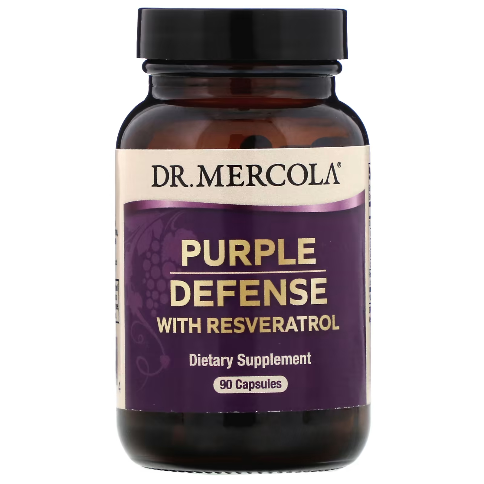 цена Пищевая добавка Dr. Mercola Purple Defense с ресвератролом, 90 капсул