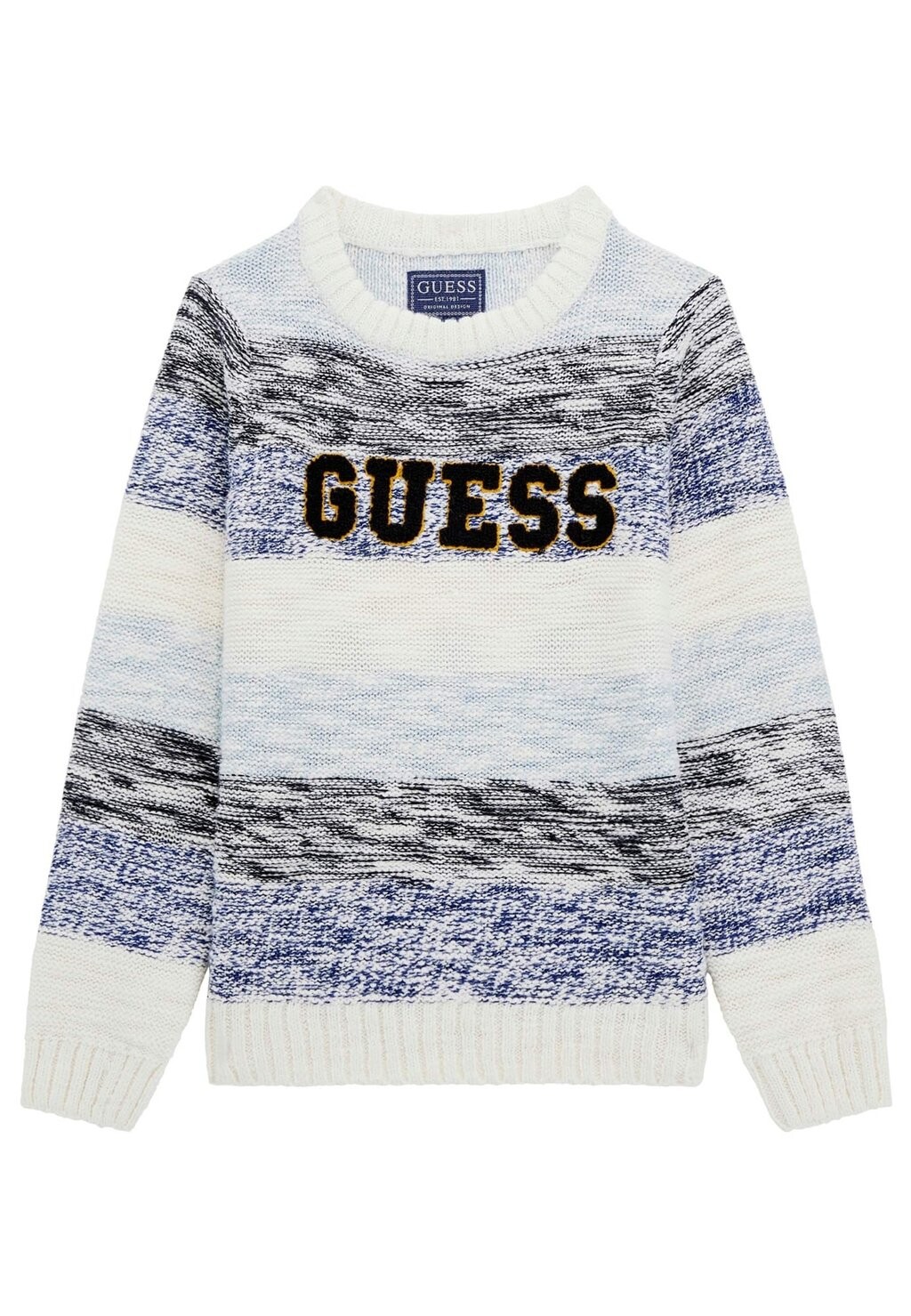 Вязаный свитер VORNE Guess, цвет mehrfarbig grundton blau низкие кроссовки runner norina guess цвет mehrfarbig grundton blau