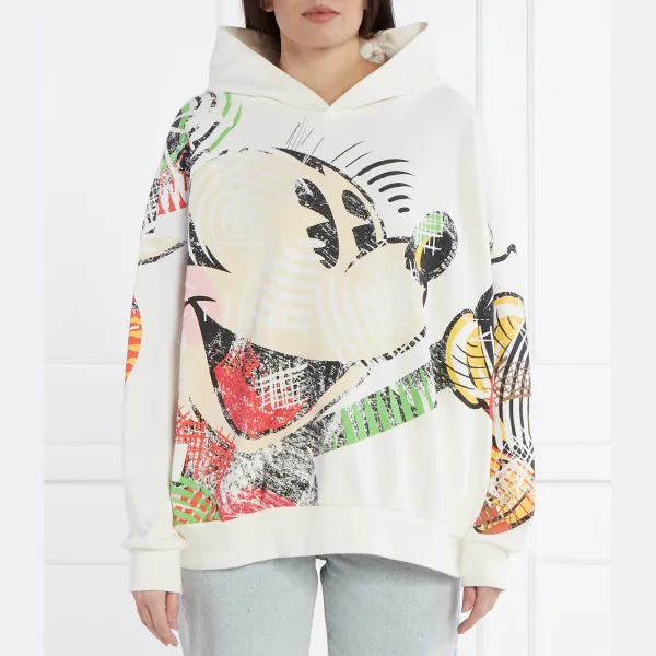 

Толстовка оверсайз с Микки Маусом Desigual x Desigual, белый