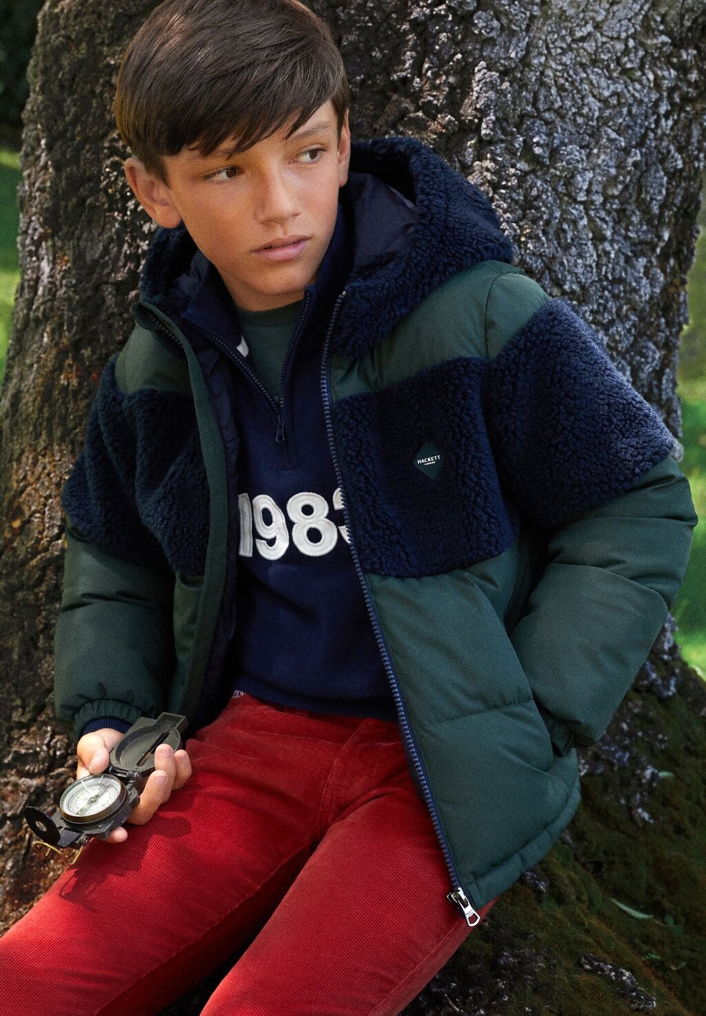 

Вязаный свитер HERITAGE 1983 HZIP Hackett London, цвет navy