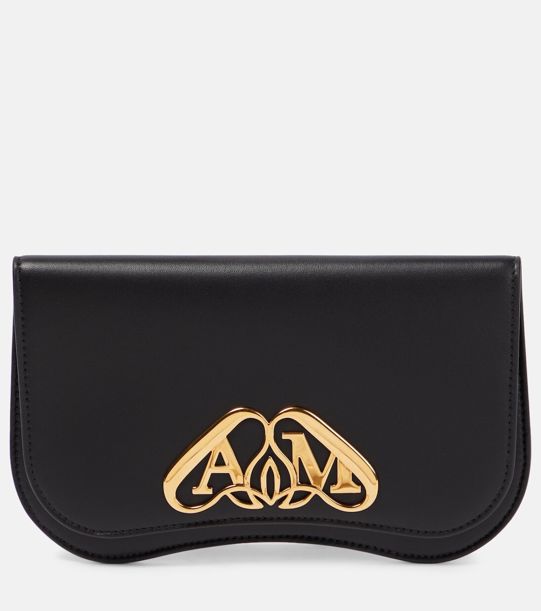 

Кожаный чехол для телефона Alexander Mcqueen, черный