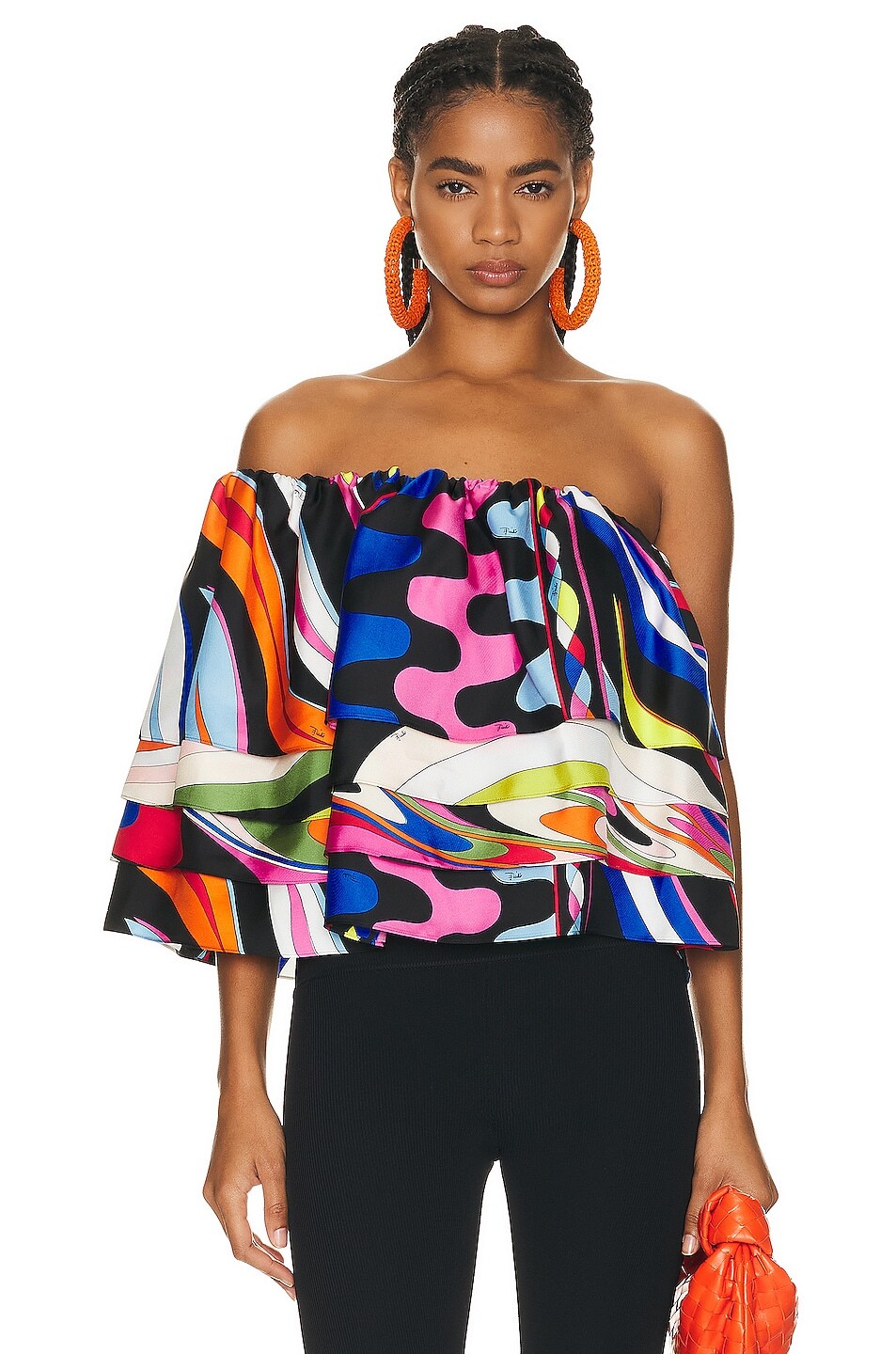 

Топ Emilio Pucci Off The Shoulder, цвет Multicolor