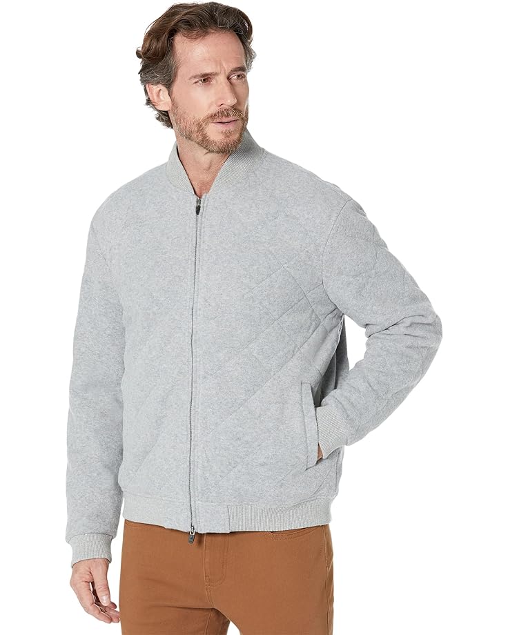 Куртка johnnie-O Newcastle Quilted Fleece Bomber, цвет Light Gray