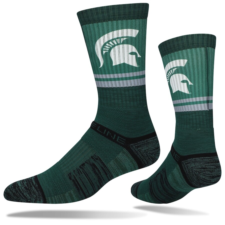 

Носки Strideline Michigan State Spartans, зеленый