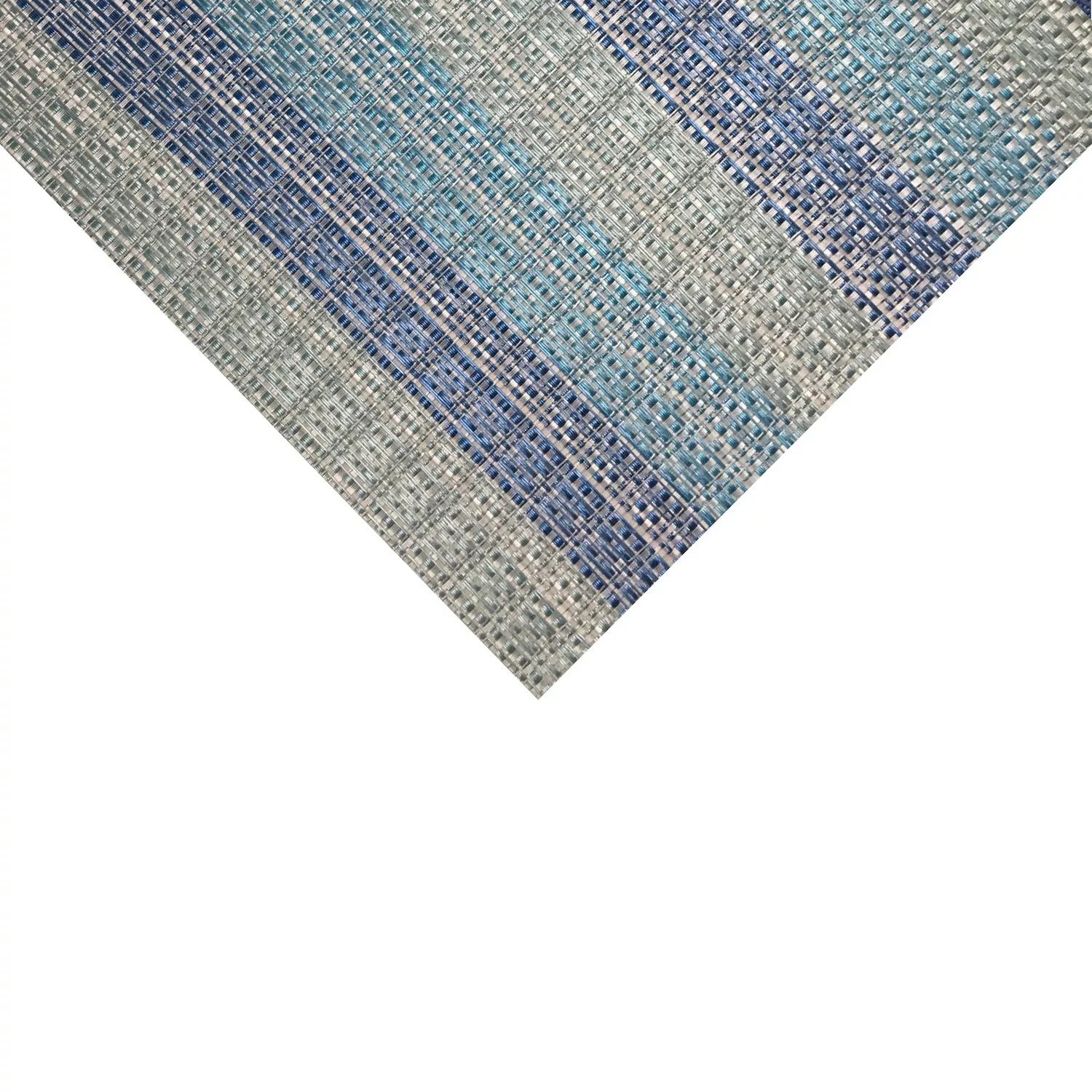 Набор из 4 двусторонних прямоугольных тканых виниловых подставок для столовых приборов Dainty Home Yorkshire, синий цена и фото