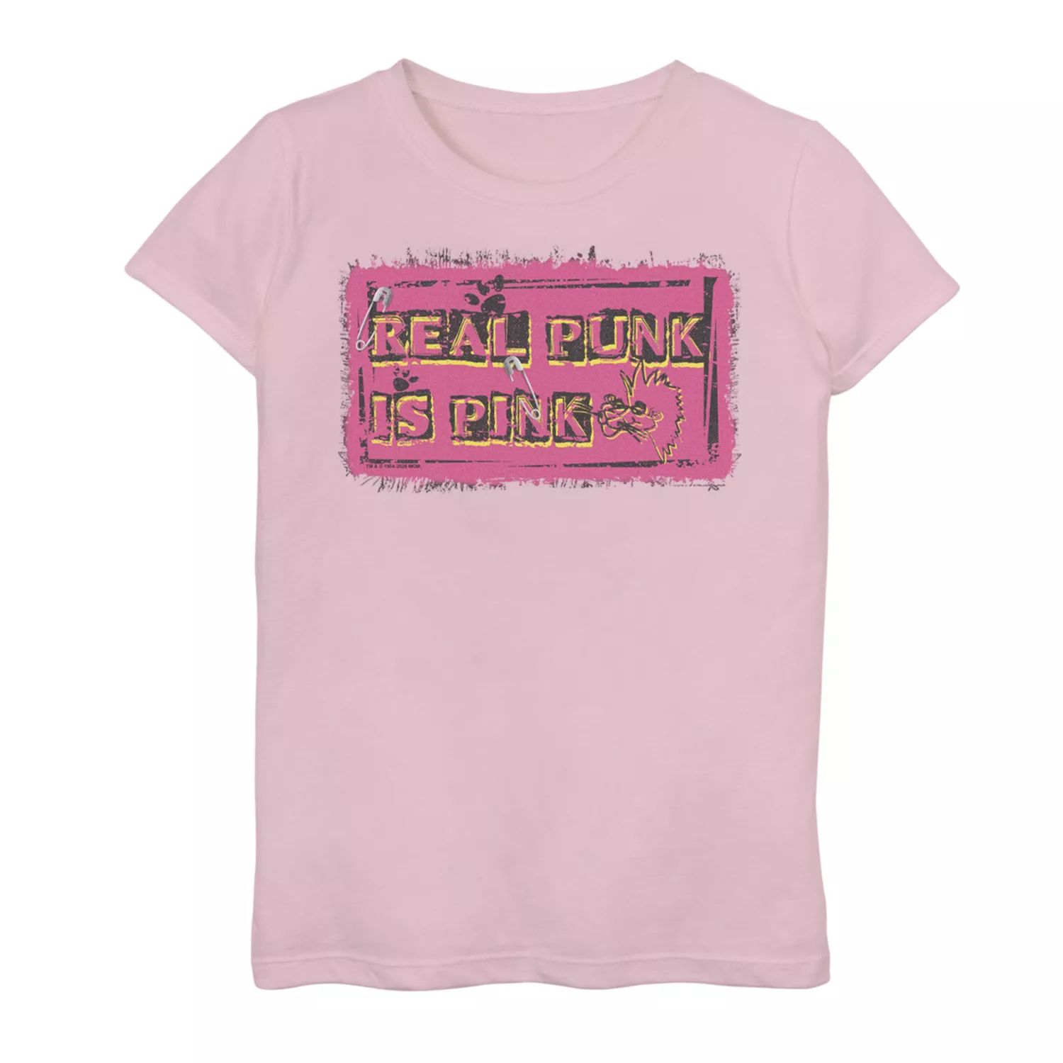 Футболка «Розовая пантера» для девочек 4–16 лет «Настоящий панк — розовая» Licensed Character