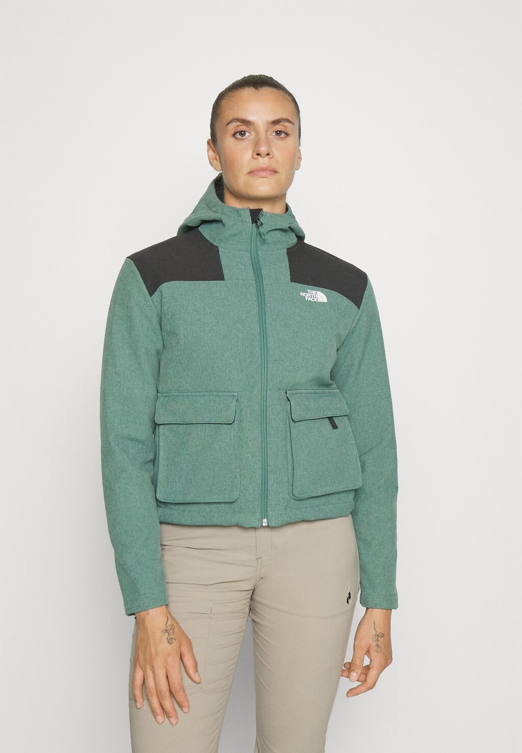 Куртка софтшелл The North Face пуховик the north face women s plus hyalite цвет dark sage