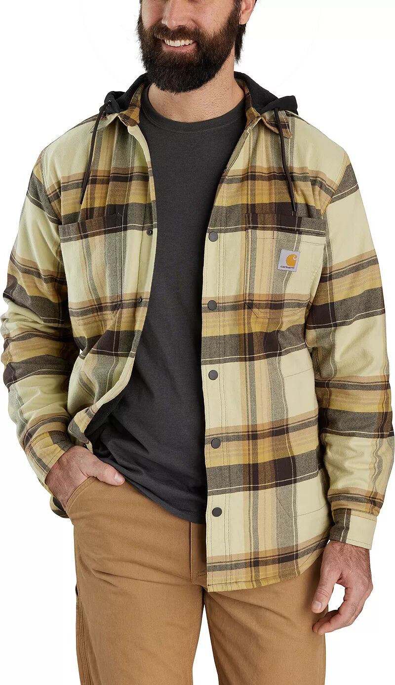 Мужская фланелевая куртка-рубашка с капюшоном Carhartt
