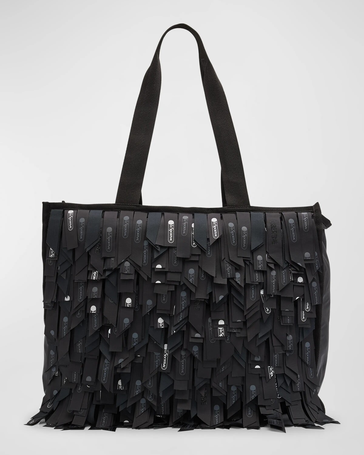 

Большая сумка-лодочка с бахромой Libertine x LeSportSac, цвет Black Fringe